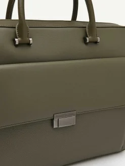 Henry Textured Leather Briefcase