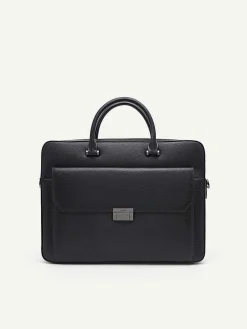 Henry Textured Leather Briefcase