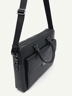 Henry Textured Leather Briefcase