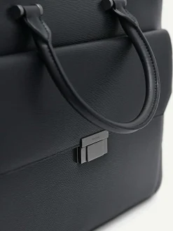 Henry Textured Leather Briefcase