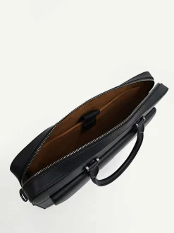 Henry Textured Leather Briefcase