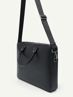 Henry Textured Leather Briefcase