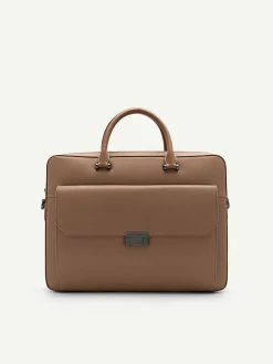 Henry Textured Leather Briefcase