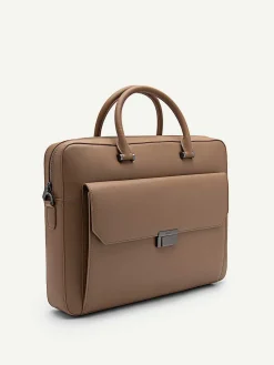 Henry Textured Leather Briefcase