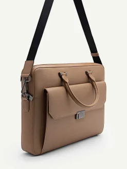 Henry Textured Leather Briefcase