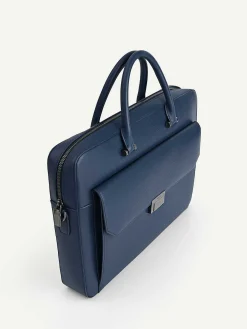 Henry Textured Leather Briefcase