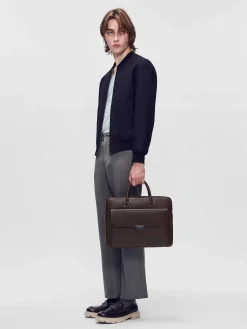 Henry Textured Leather Briefcase