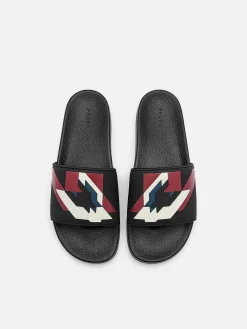 Houndstooth Slide Sandals