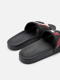 Houndstooth Slide Sandals