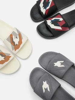 Houndstooth Slide Sandals