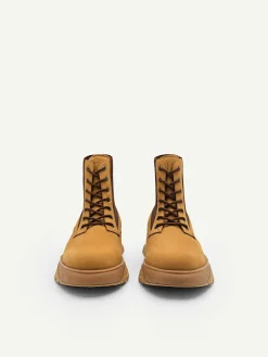 Hybrix Leather Lace-Up Boots
