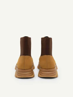Hybrix Leather Lace-Up Boots