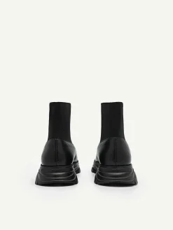 Hybrix Leather Lace-Up Boots