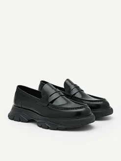 Hybrix Leather Penny Loafers