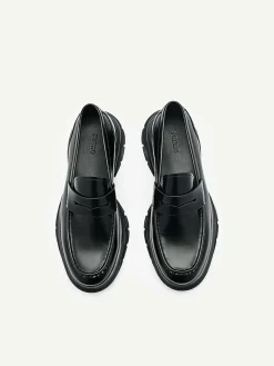 Hybrix Leather Penny Loafers