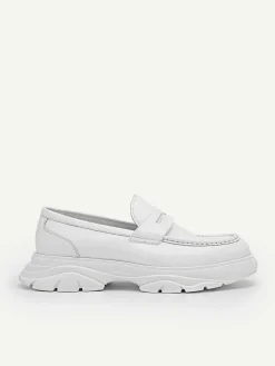 Hybrix Leather Penny Loafers