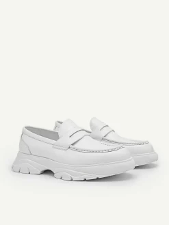 Hybrix Leather Penny Loafers