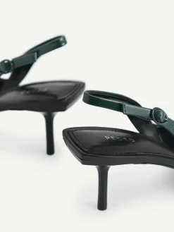 Icon Leather Pointed Slingback Pumps