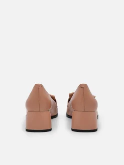 Jean Leather Heel Pumps