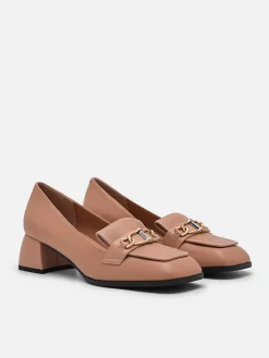 Jean Leather Heel Pumps