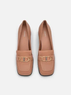Jean Leather Heel Pumps