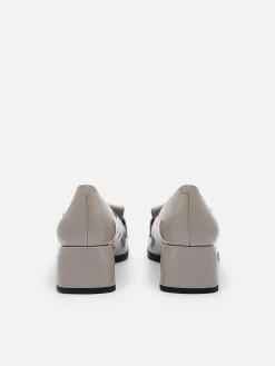 Jean Leather Heel Pumps