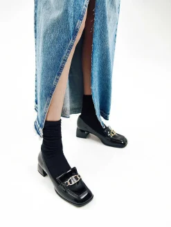 Jean Leather Heels