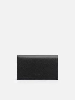 Leather Bi-Fold Card Holder With Lanyard