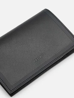 Leather Bi-Fold Card Holder With Lanyard