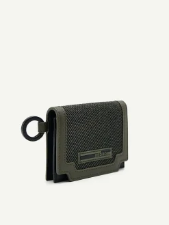 Leather Bi-Fold Card Holder With Key Ring