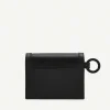 Leather Bi-Fold Card Holder With Key Ring