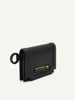 Leather Bi-Fold Card Holder With Key Ring