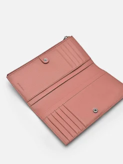 Leather Bi-Fold Long Wallet
