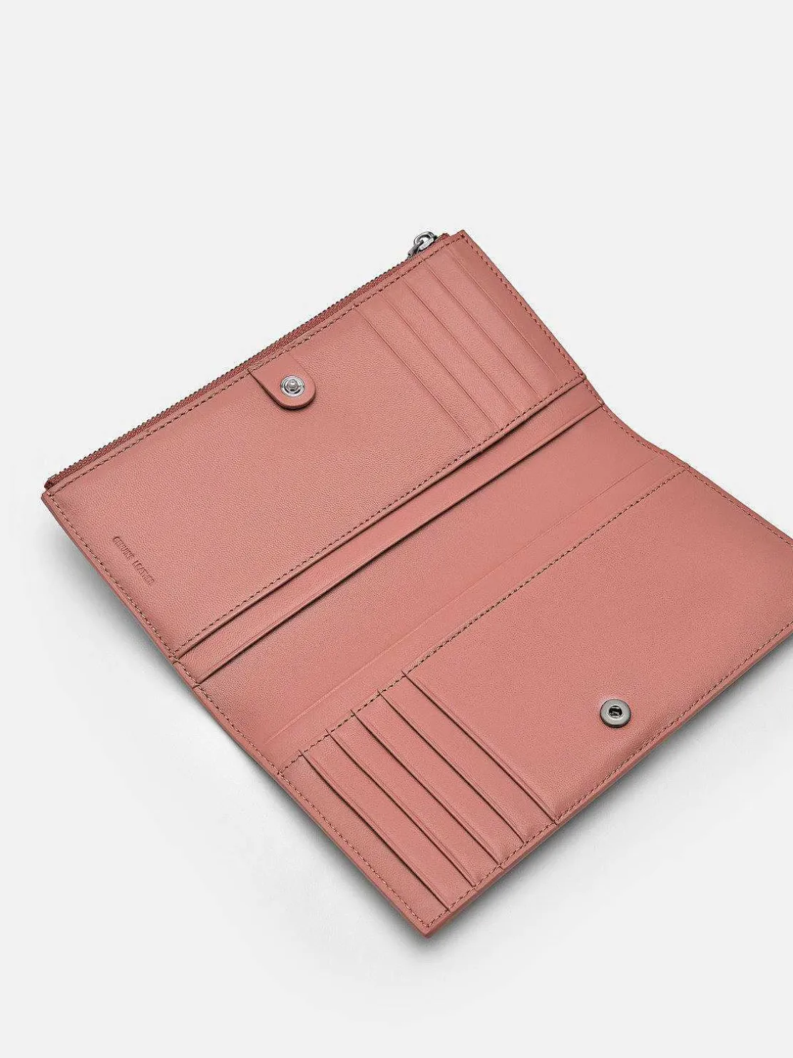 Leather Bi-Fold Long Wallet