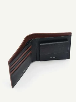 Leather Bi-Fold Wallet With Coin Pouch