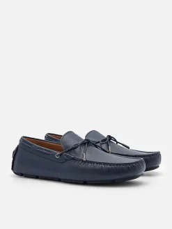 Leather Bow Driving Shoes