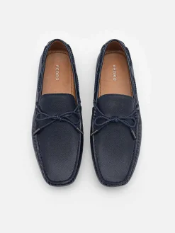 Leather Bow Driving Shoes