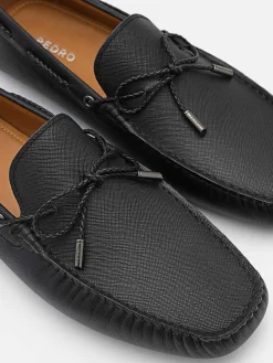 Leather Bow Driving Shoes