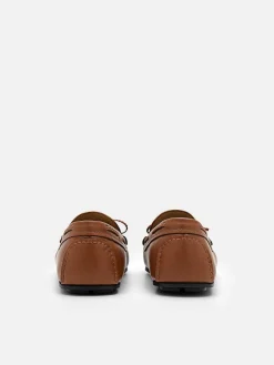 Leather Bow Driving Shoes