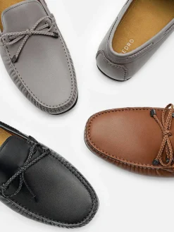 Leather Bow Driving Shoes