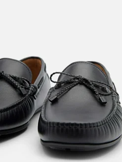 Leather Bow Driving Shoes