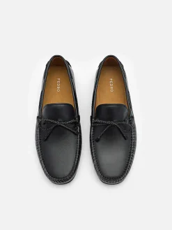 Leather Bow Driving Shoes