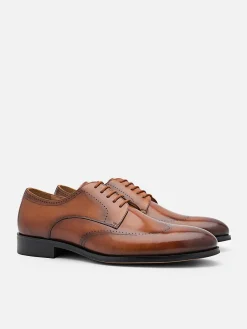 Leather Brogue Derby Shoes