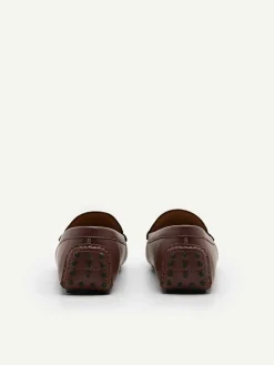 Leather Buckle Driving Shoes