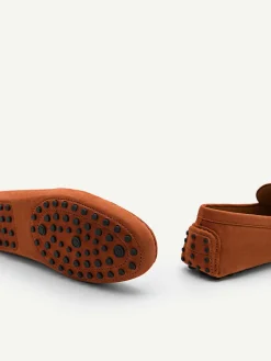 Leather Buckle Driving Shoes