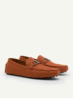 Leather Buckle Driving Shoes