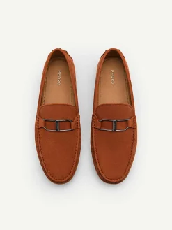 Leather Buckle Driving Shoes