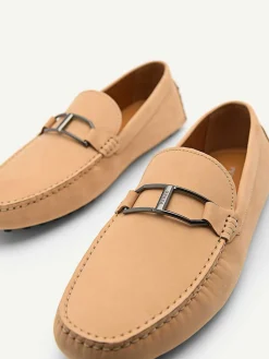 Leather Buckle Driving Shoes