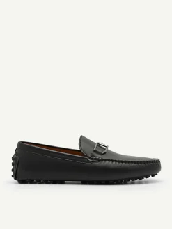 Leather Buckle Driving Shoes