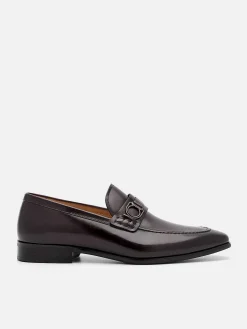 Leather Buckle Loafers